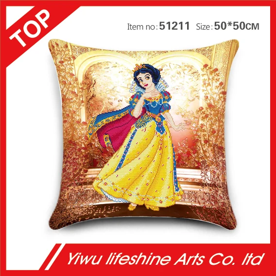 3 colors for Princess series DIY cross stitch cushion cover square seat decorative