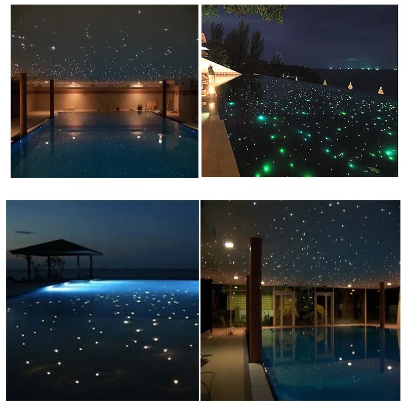 polymer led optic fiber 10mm end glow with black jacket swimming pool light