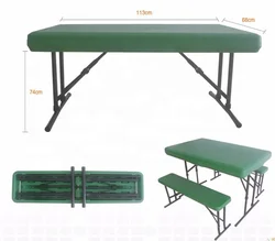hot sale hdpe Plastic recycled material outdoor furniture modern beer table set wiyh bench camping use
