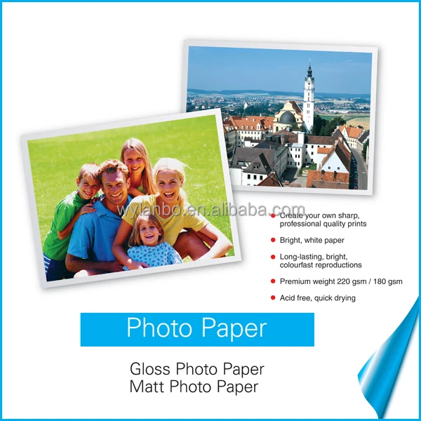 180gsm/200gsm/230gsm/260gsm glossy photo paper A4
