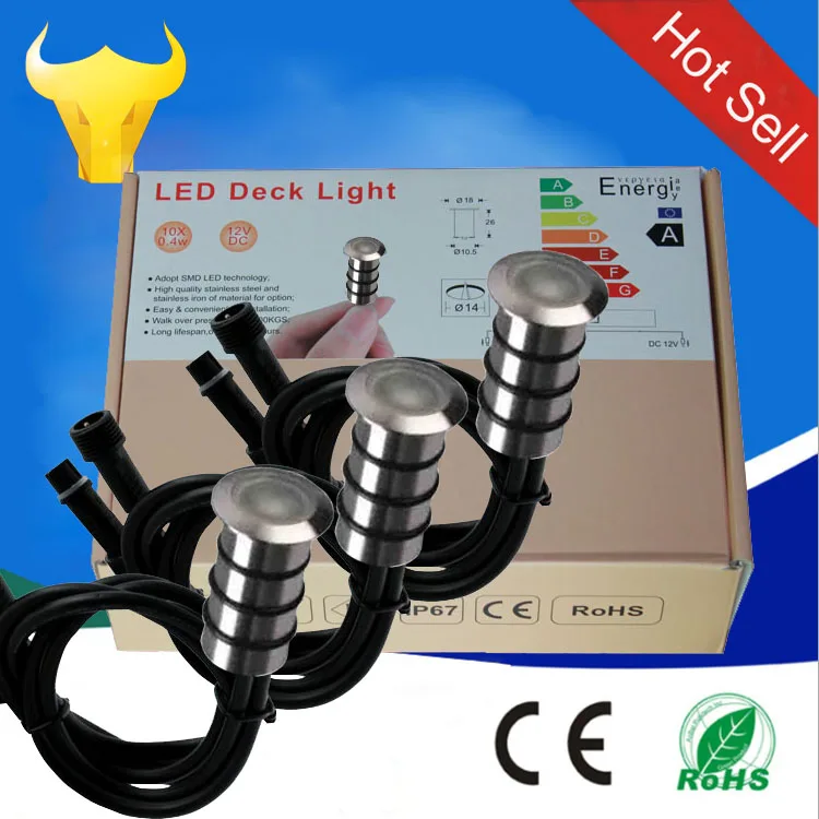 
 Водонепроницаемые встраиваемые светодиодные садовые фонари из нержавеющей стали, 12 В, 0,5 Вт  