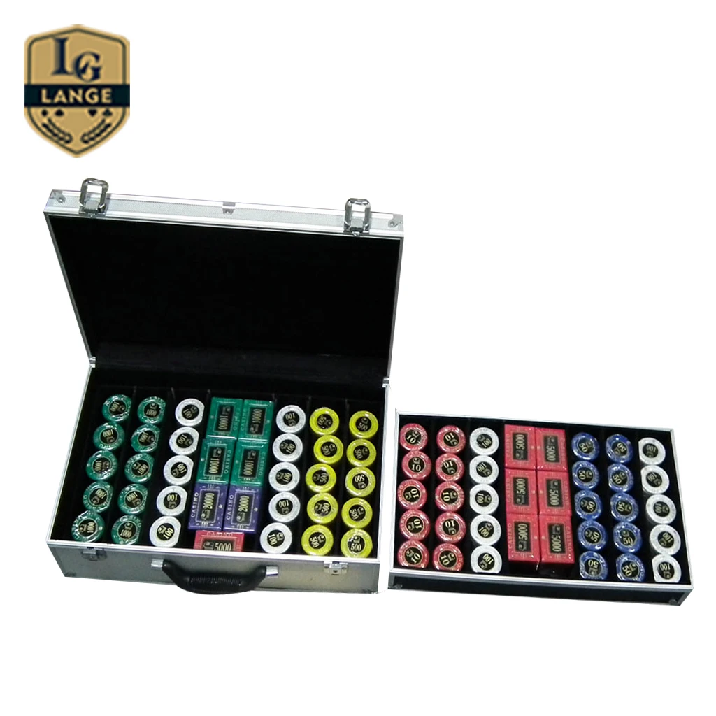Deluxe Poker Chip Game Set Metal Alumium1000 Poker Chip Set