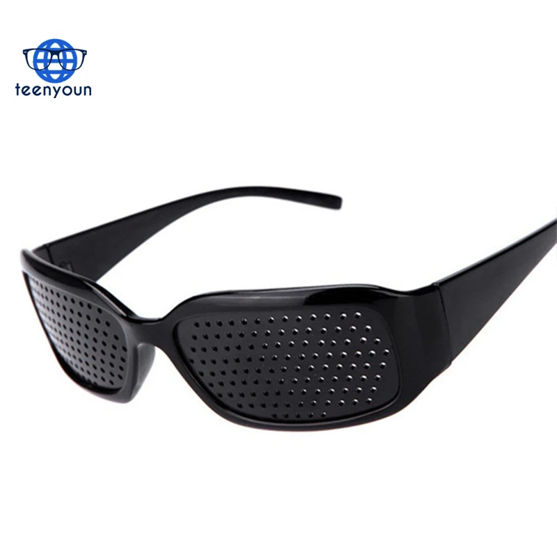 Black Pinhole Sunglasses Women Men Anti-fatigue Vision Care Pin hole Microporous Glasses Eye Exercise Anti-myopia Eyewear