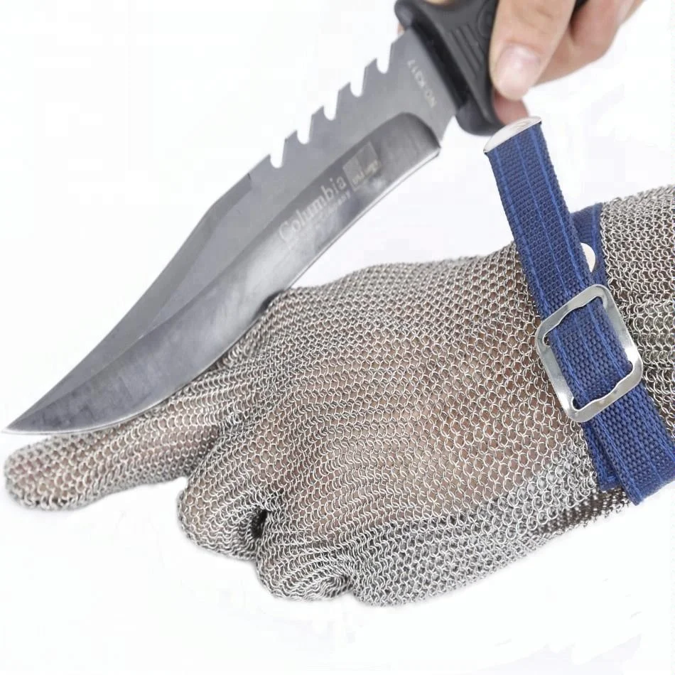 stainless steel wire mesh cut resistant gloves