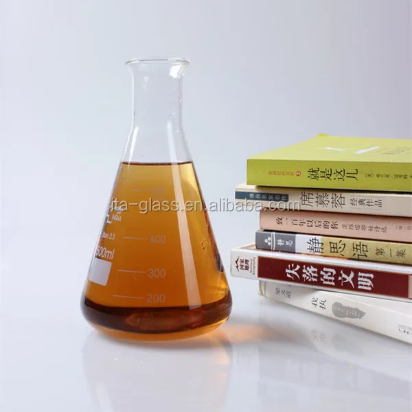 500ml china factory promotional hand made decal scale laboratory high quality conical glass flask