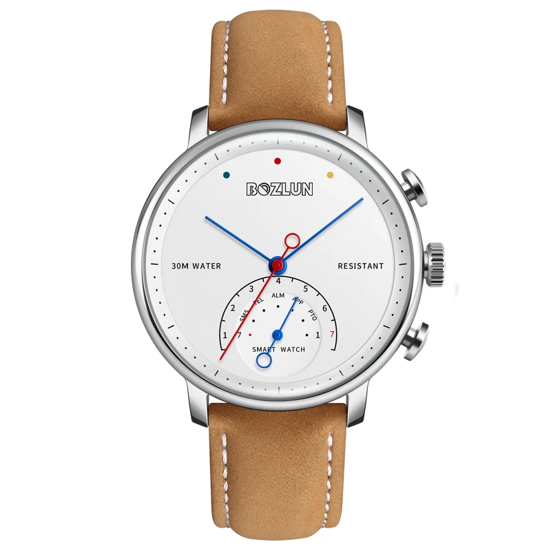 H8 New Arrival  pedometer luxury stainless steel case custom pocket mobile phone hybrid smart watch