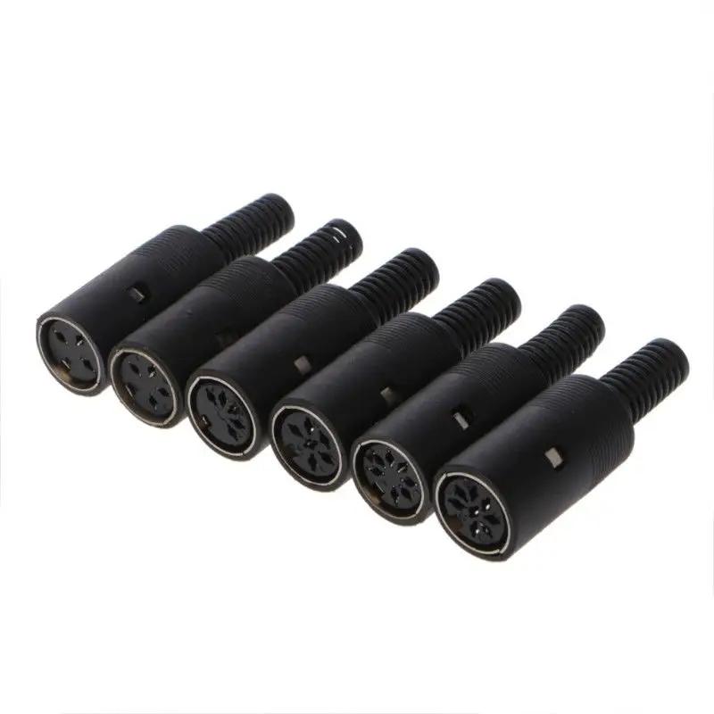 Male Female Socket Solder Terminals Connector 3  4  5  6  7  8  Pin DIN Plug