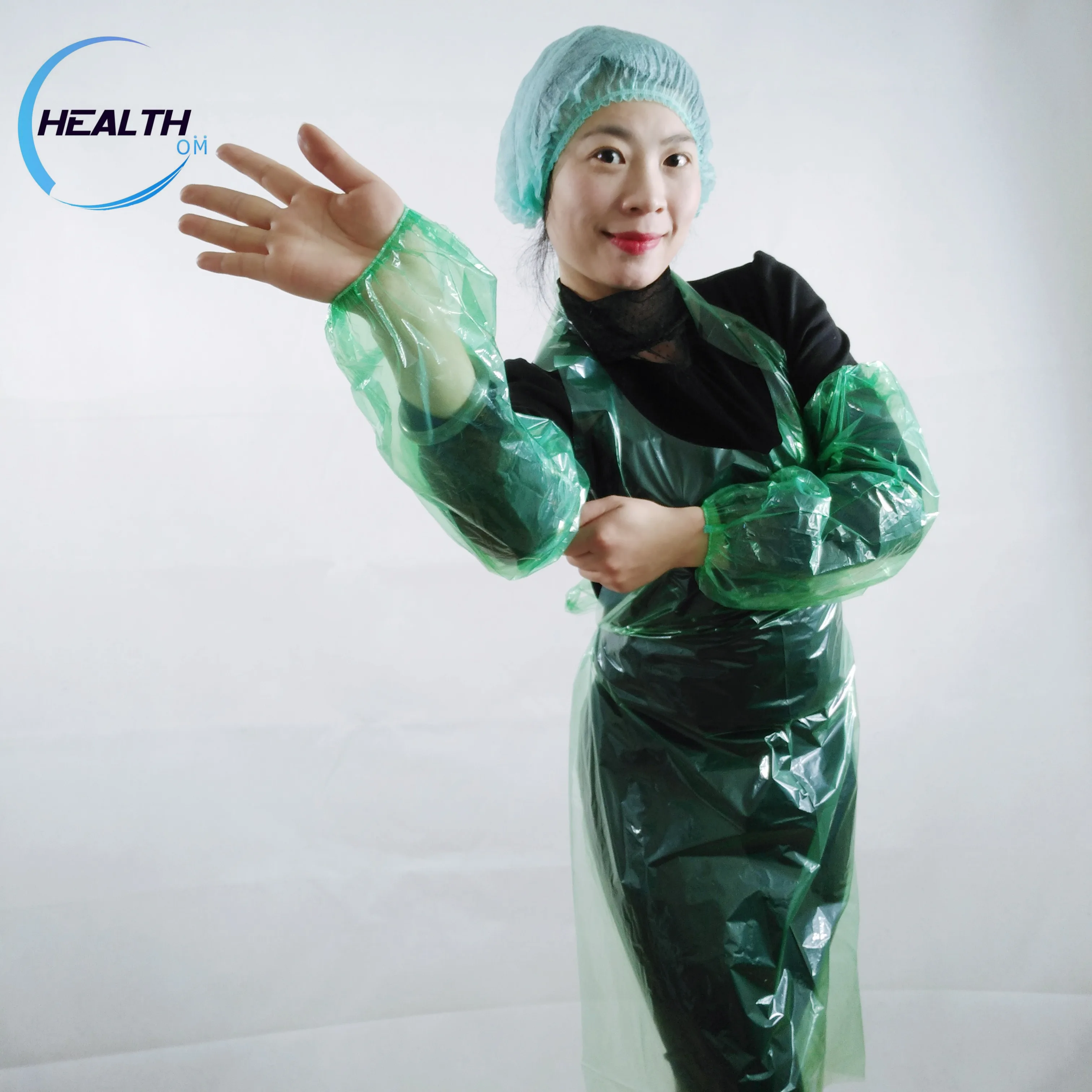 
disposable pe & cpe over sleeves elastic cuff sleeve covers with good protective 