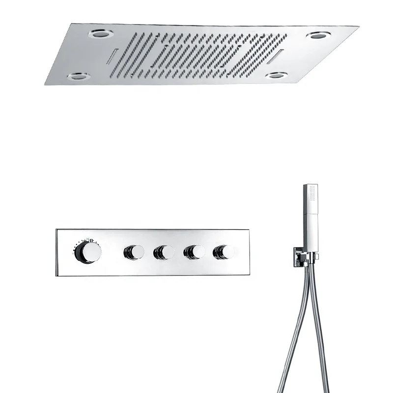 HIMARK in wall robinet douche cascade sistema grifos de duchas cascada bathroom waterfall rain shower set system with body jets