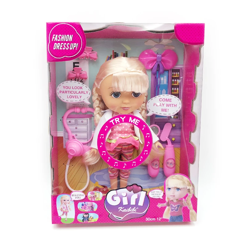 Fashion Dress Up Doll For Girls High Quality Kids Model Doll Toy With Jewelry Play Clothes