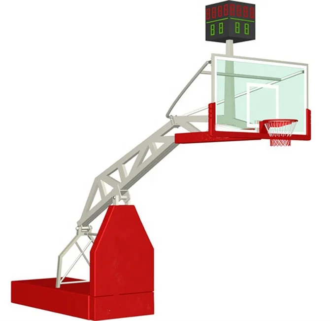 Outdoor movable adjustable competition steel basketball hoop stand for adult