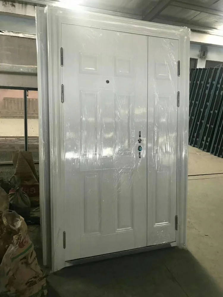 Modern single interior  bulletproof steel door plain white bedroom door for sale high quality
