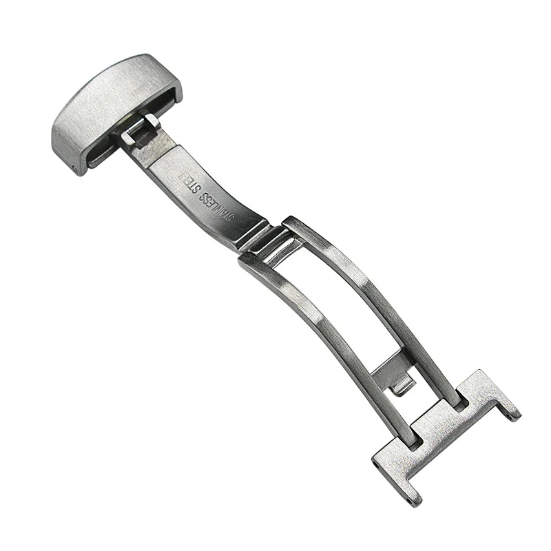 
brushed single folding clasp for watch band 