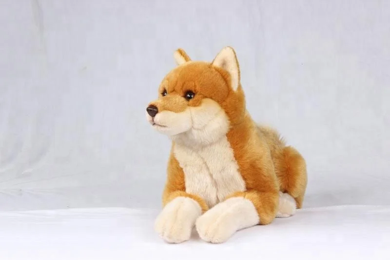 Realistic Soft Plush Stuffed Dog Emulation Japanese Akita Plush Dog Stuffed Animal Toy