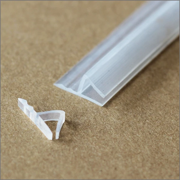 fan-shaped glass door Guard Fitting Enclosure Anti-aging Flexible Transparent silicone seal strips