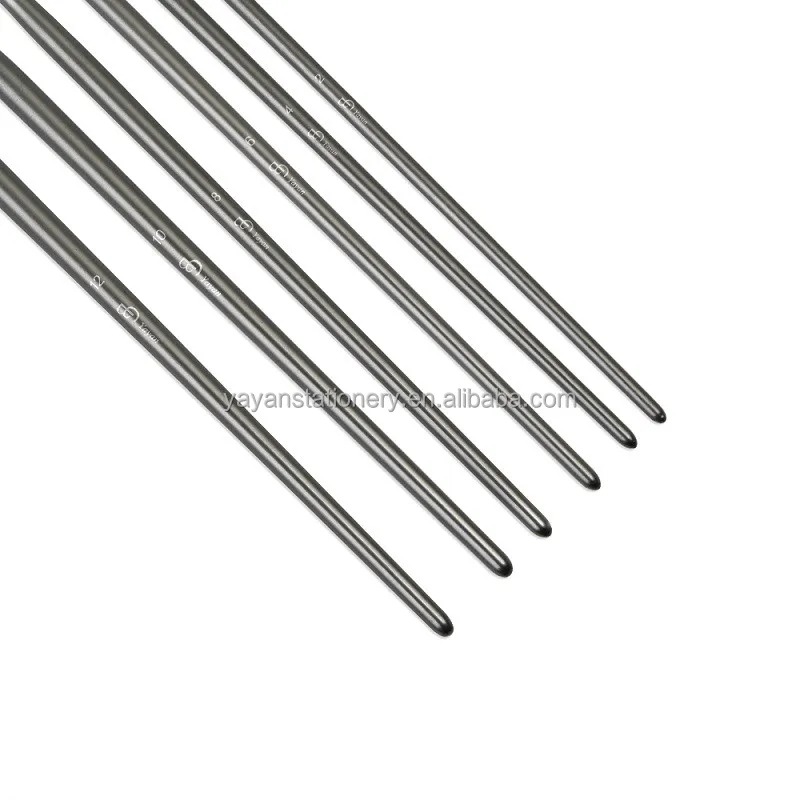 High Quality 6PCS Art Supplies Filbert Squirrel Oil Artist Paint Brushes for Painting