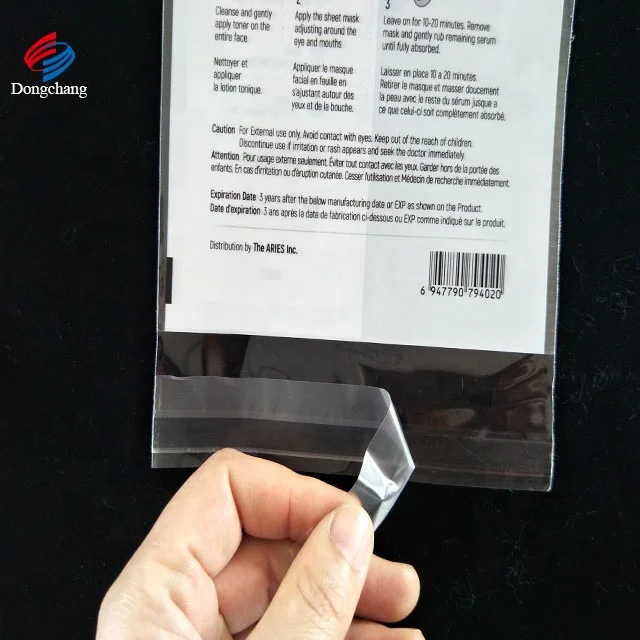 2015 Hot sale opp head card bag with custom printing and euro hole header