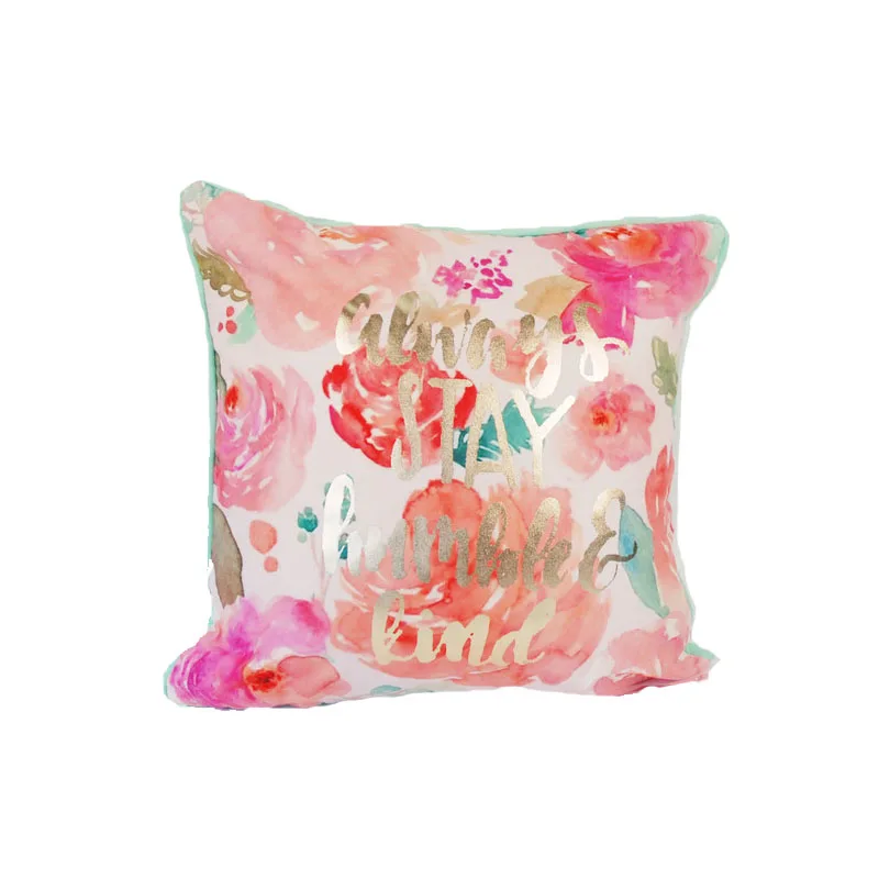 
Factory wholesale decorative pillow back case for sofa with print alphabet 