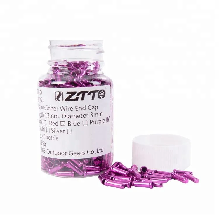 ZTTO 500pcs Bicycle Inner Wire End Caps Brake Shifter Cable Tips Wire Aluminum alloy Cap Fits for Brake Shift Derailleur Crimps
