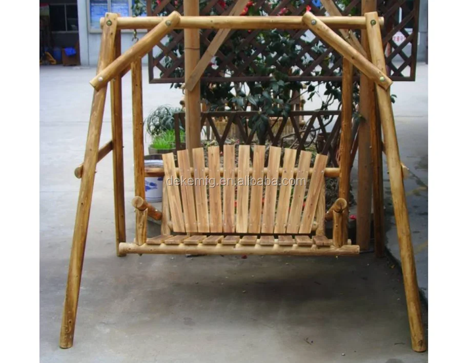 Deluxe cedar log porch swings