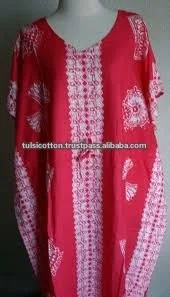 batik printed cotton kaftan