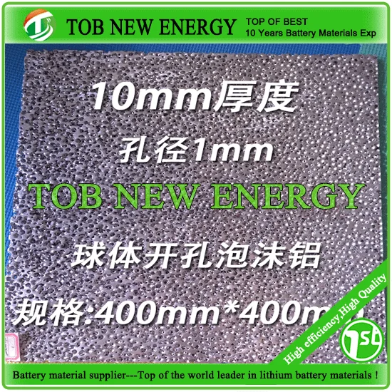 10mm Thickness 1mm Aperture Sphere Open Cell Aluminum Foam Panels