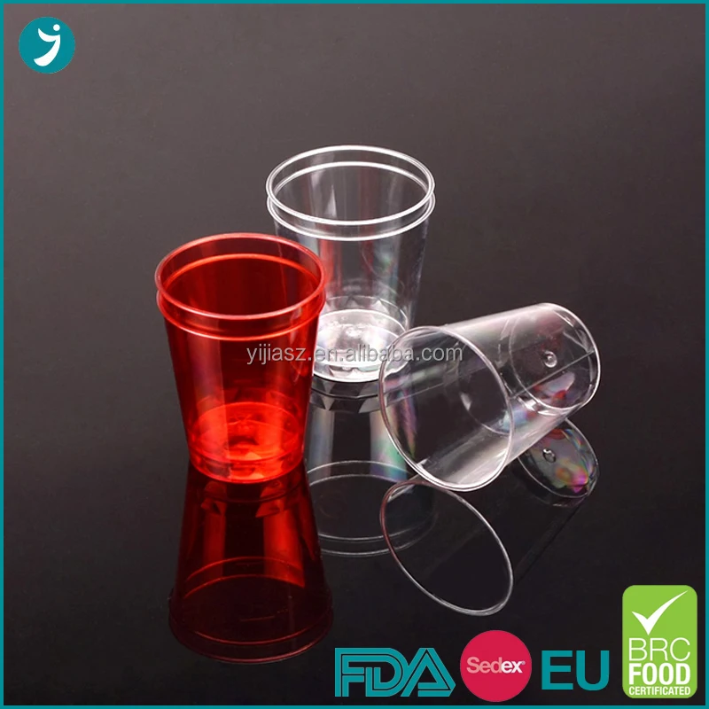 
1/2/3/4/5 oz disposable plastic shot glasses whiskey glass with logo printing 