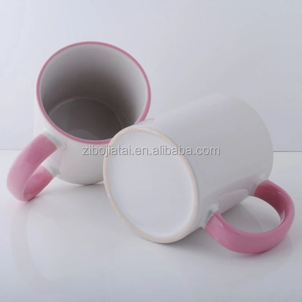 wholesale zibo factory produce 11oz white blank  sublimation mug ceramic coated coffee cup ceramic mug