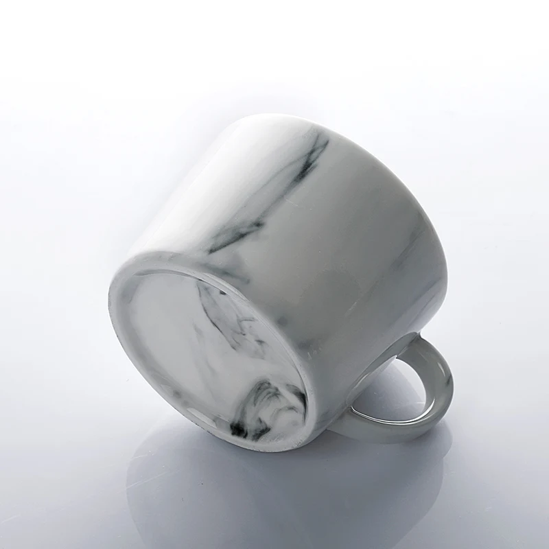 Hosen 28 Best Choice Manufacturer White Marbling Coffee Cup Set, Factory Porcelain Marble Tea Cup/