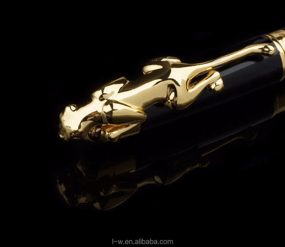 Новинка 2017, Высококачественная рекламная металлическая шариковая ручка с леопардовым зажимом