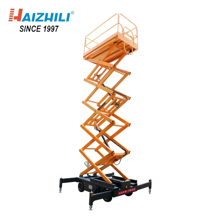 HaizhiLi Handling Equipment Warehouse Cargo Lift Equipment 500KG 9M Mobile Scissor Lift Platform