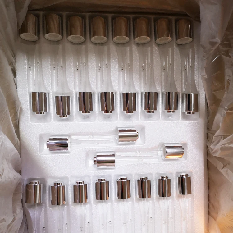 High quality 20/410 Push Button Dropper Press Aluminum Dropper with Curved Tip Pipette