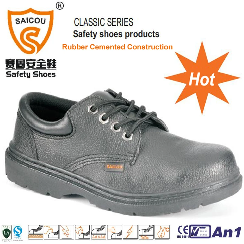 
SaiCou Cheap price Safety Shoes with steel toe cap Rubber Cemented outsole 