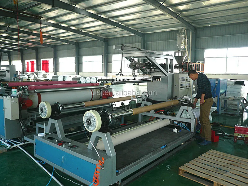 Double sides nonwoven fabric machine/extrusion lamination coating with two extruders