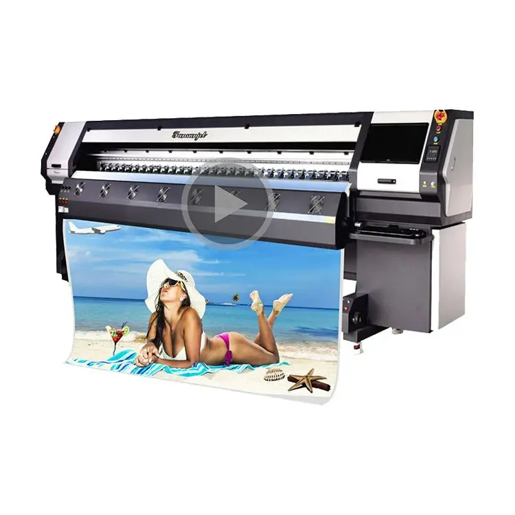 Good quality Funsunjet FS-3208K 3.2m 240 sqm one hour large format flex printer with 8 konica 512i heads