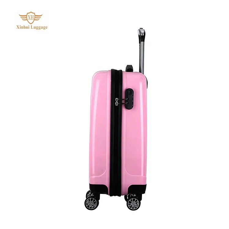 Women trolley suitcases luggage pp 3 piece travel luggage sets , pink travel suitcase