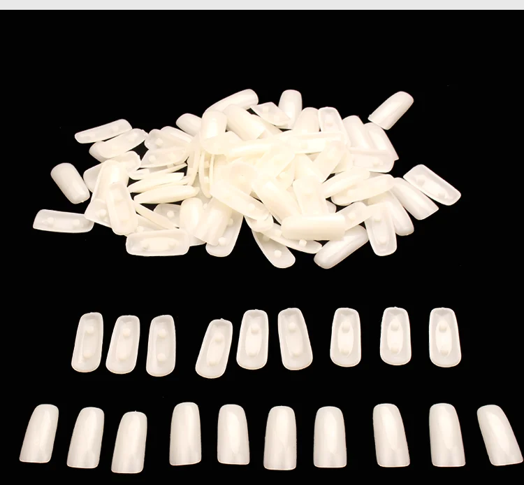 100 tips Natural Replaceable Nail Tips for Nail Art Uv gel polish Color Display Chart Practice Shelf Tips Holder