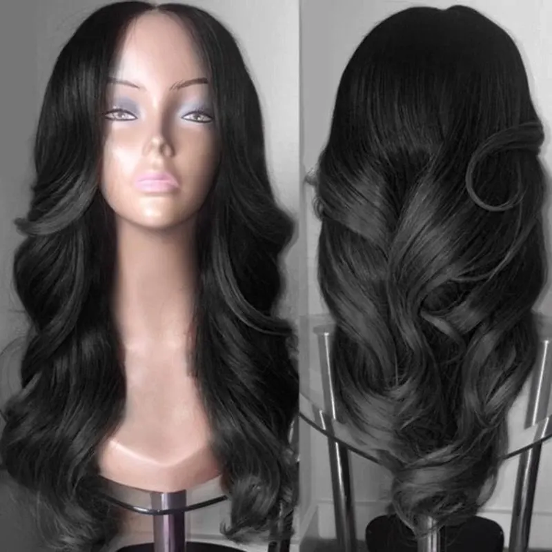 Long wavy synthetic hair wig