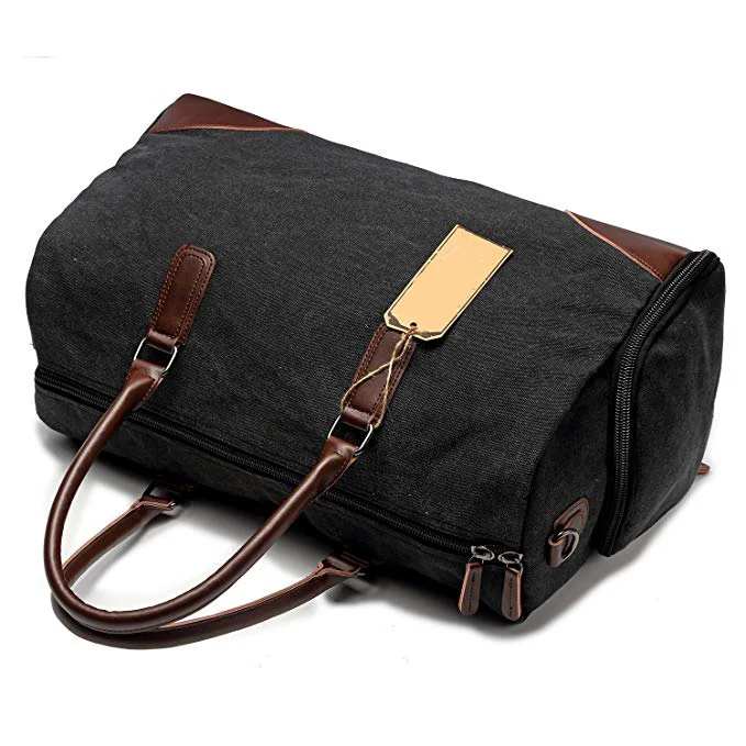 Спортивная сумка для спортзала с отделением для обуви, кожаный холщовый чемодан, сумка-тоут через плечо для путешествий, Спортивная дорожная сумка