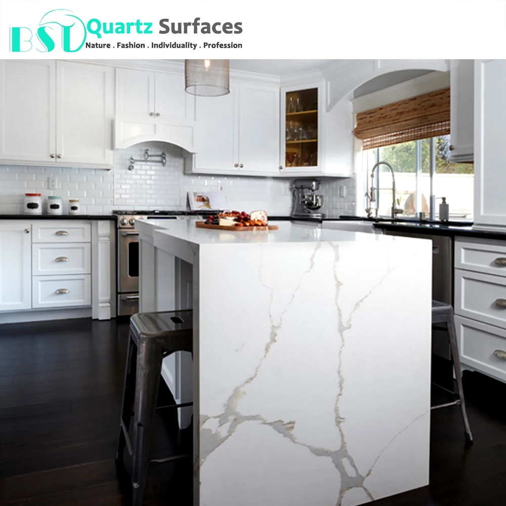 Calacatta Gold Quartz Stone for Vanity Top