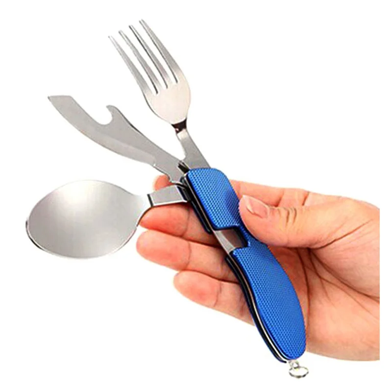 Набор съемных столовых приборов с ножом, ложкой, вилкой и открывалкой для бутылок
