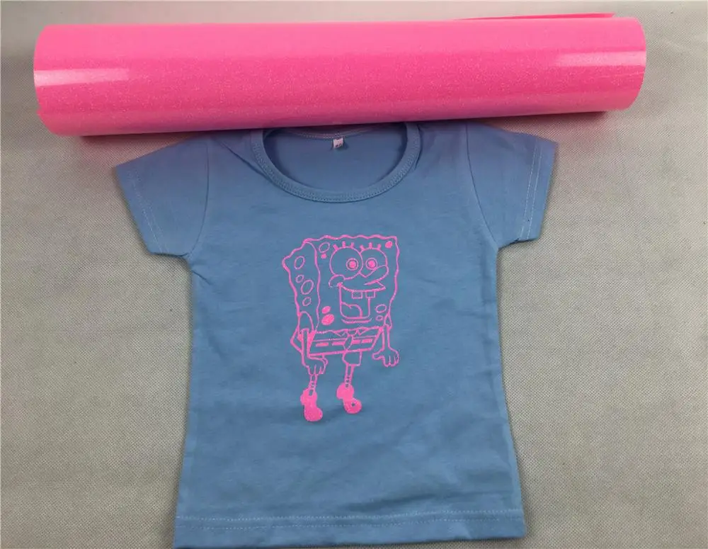 
Original Easy weed pink Glitter heat press vinyl film/ heat transfer vinyl for clothing 