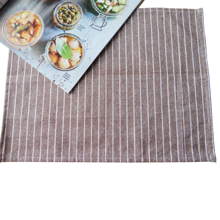 International popular cotton linen art striped placemat home napkin