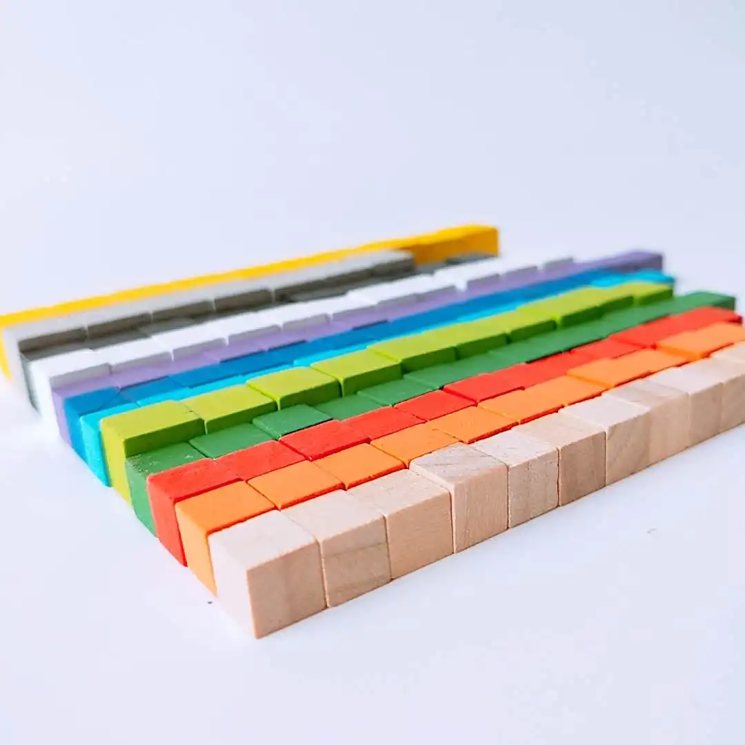 wooden rainbow intelligence building blocks toys for kids