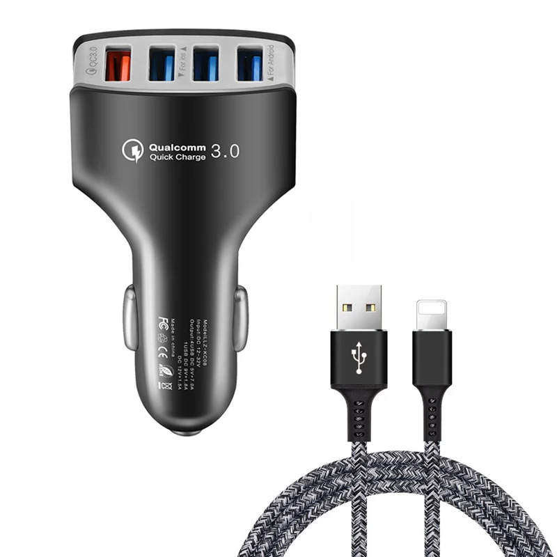 
SIPU New Product wireless 4 usb port qc3.0 fast car charger 