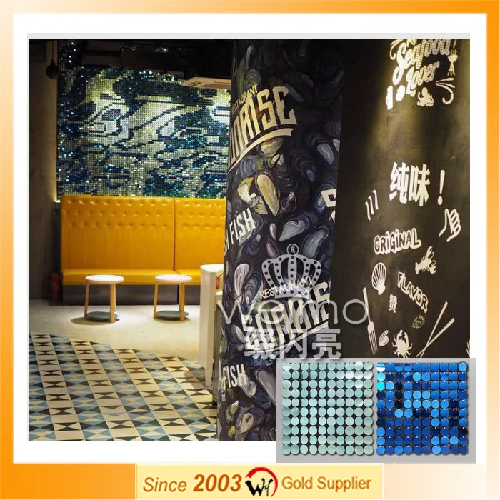 
Sequin Glitter Design Decorative Wallpaper for Restaurant 