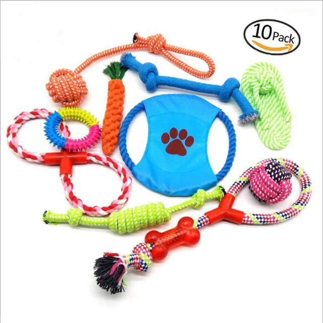 Dog Rope Toys 10 Set Pack Variety Pet Toy For Medium to Small Dog