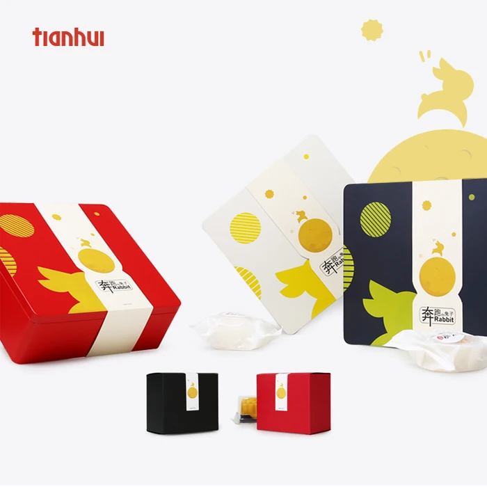Tianhui Wholesale tea white cake bakery candy square metal tin box