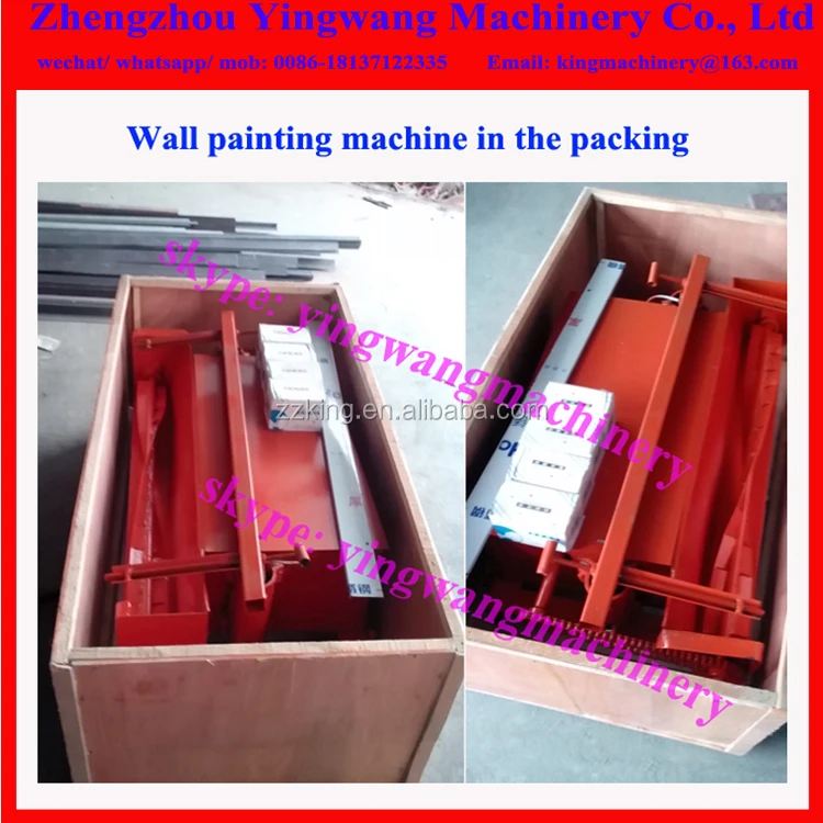 Stainless steel cement gypsum mortar rendering machine for wall