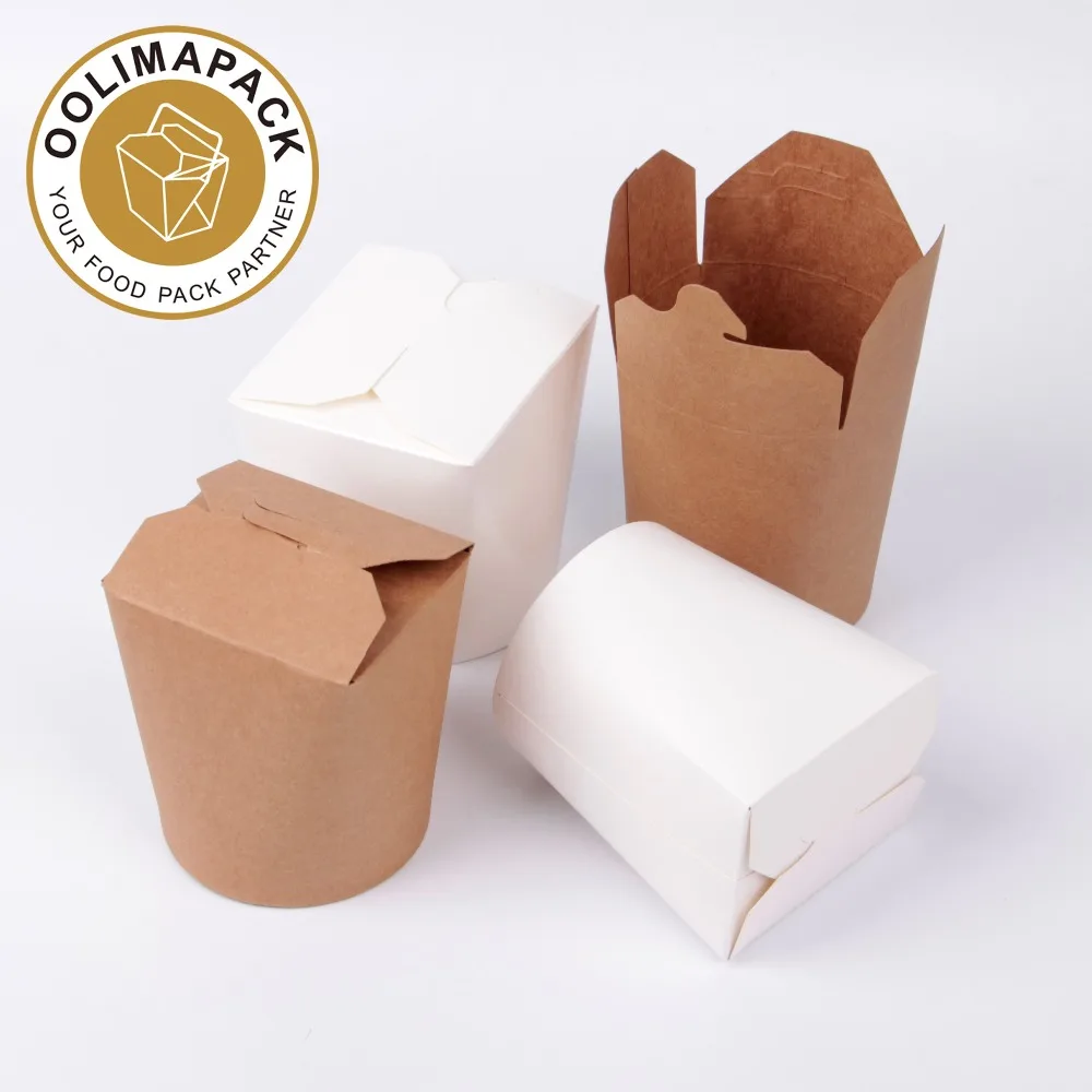 customized round bottom paper noodle box,Noodle Box for Lunch Packing,26oz pasta noodle box